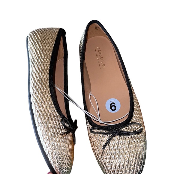 NEW Aerosoles Katalina Comfort Flat - Gold Bow - Picture 7 of 9